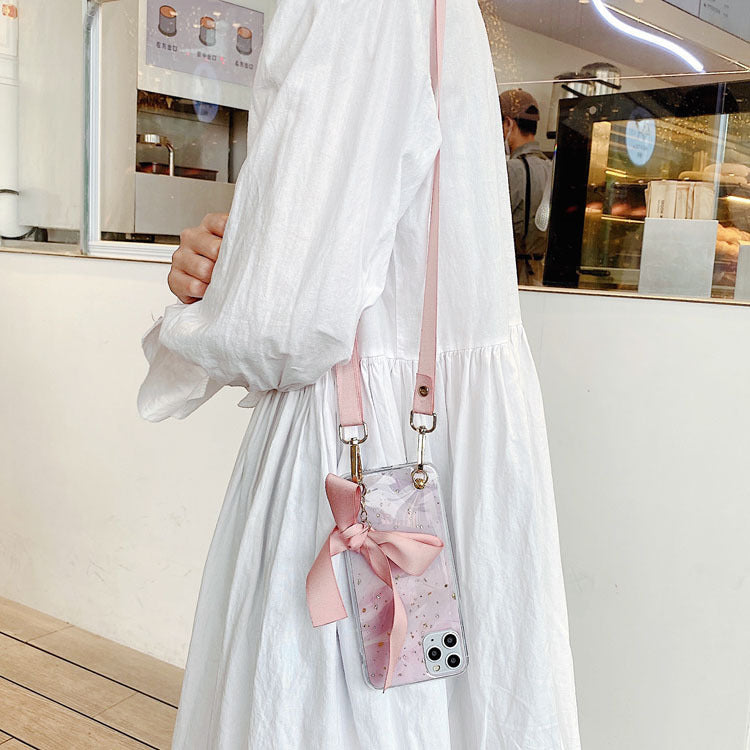 Compatible with Apple, Crossbody phone case iPhone soft case back - One Red Hill